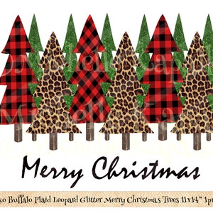 Download Plaid Leopard Cheetah Merry Christmas Trees Sublimation Design Graphic Digital Paper Clipart png DIY Card Boho T-Shirt Transfer