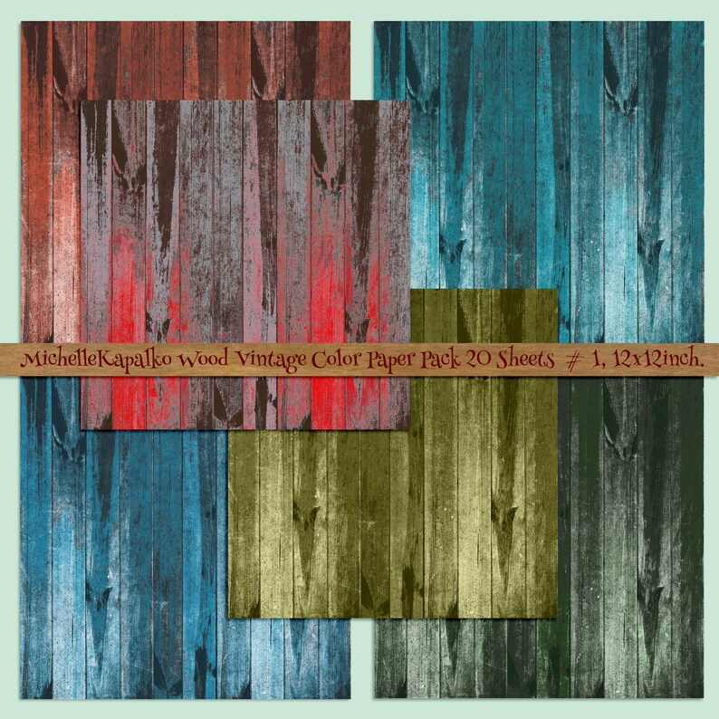 Download Bright Colour Wood Sublimation Backgrounds Digital Paper Pack 12x12 Scrapbooking Crafting Card Making Labels Tags Shabby Rustic P51