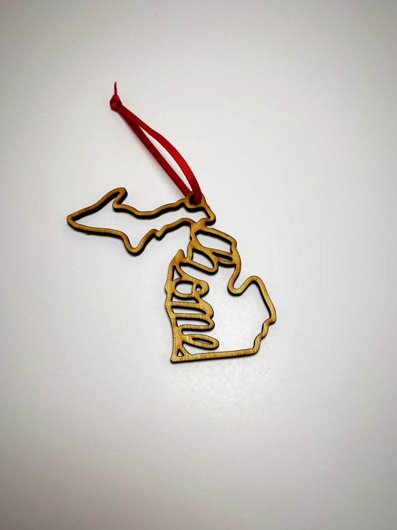 Michigan Home Wooden Ornament