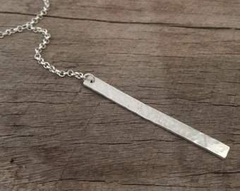 Lariat Necklace Y Necklace Silver Necklace Sterling Silver necklaces for women Minimalist necklace Layered necklace Handmade jewelry gift