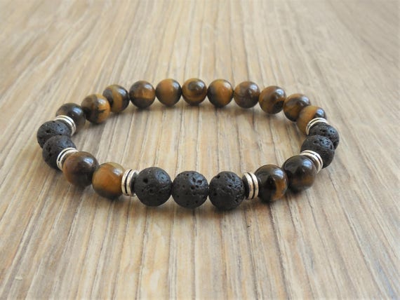 12 Horóscopo Zodíaco Signos Y Ojo De Tigre Con cuentas Pulsera De Piedras Preciosas Naturales