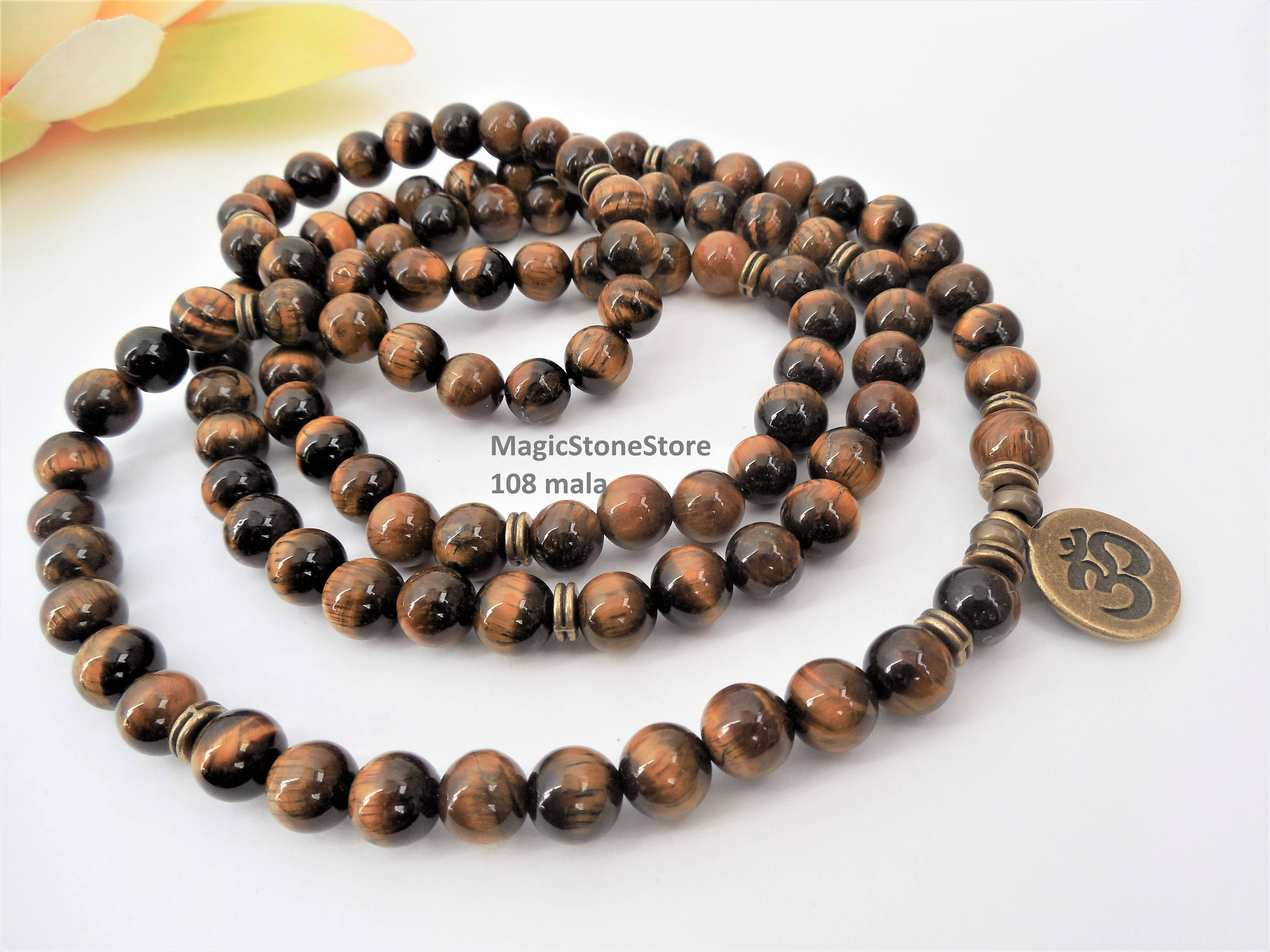 Mens mala beads mens mala necklace tigers eye mala 108 prayer Etsy