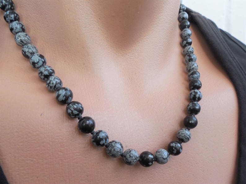 Mens bead necklace mens necklace mens stone necklace mens Etsy