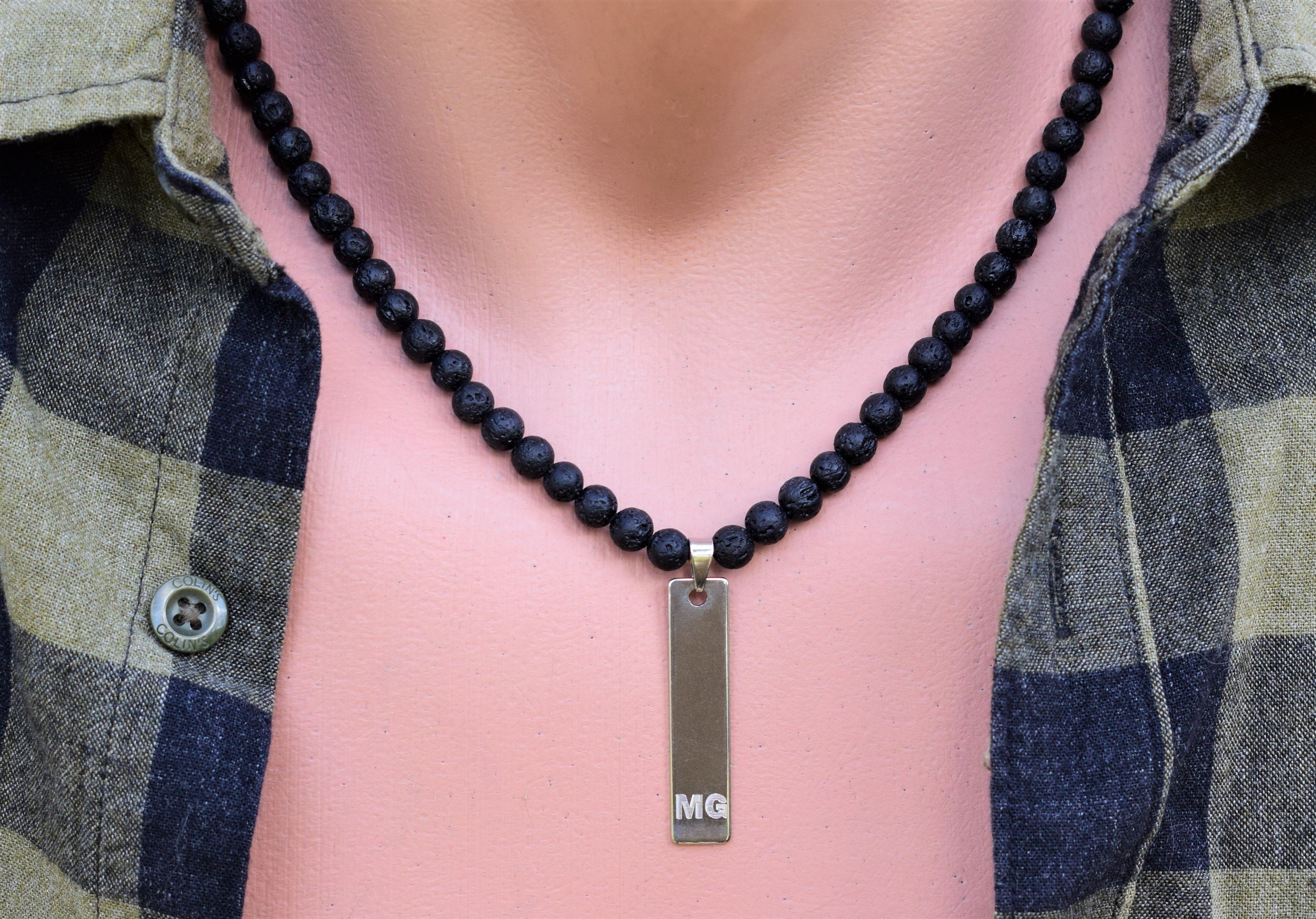 Personalized necklace men's engraved necklace custom men Etsy