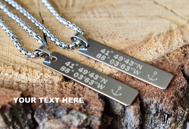 Custom couples necklace personalized couples necklace set Etsy