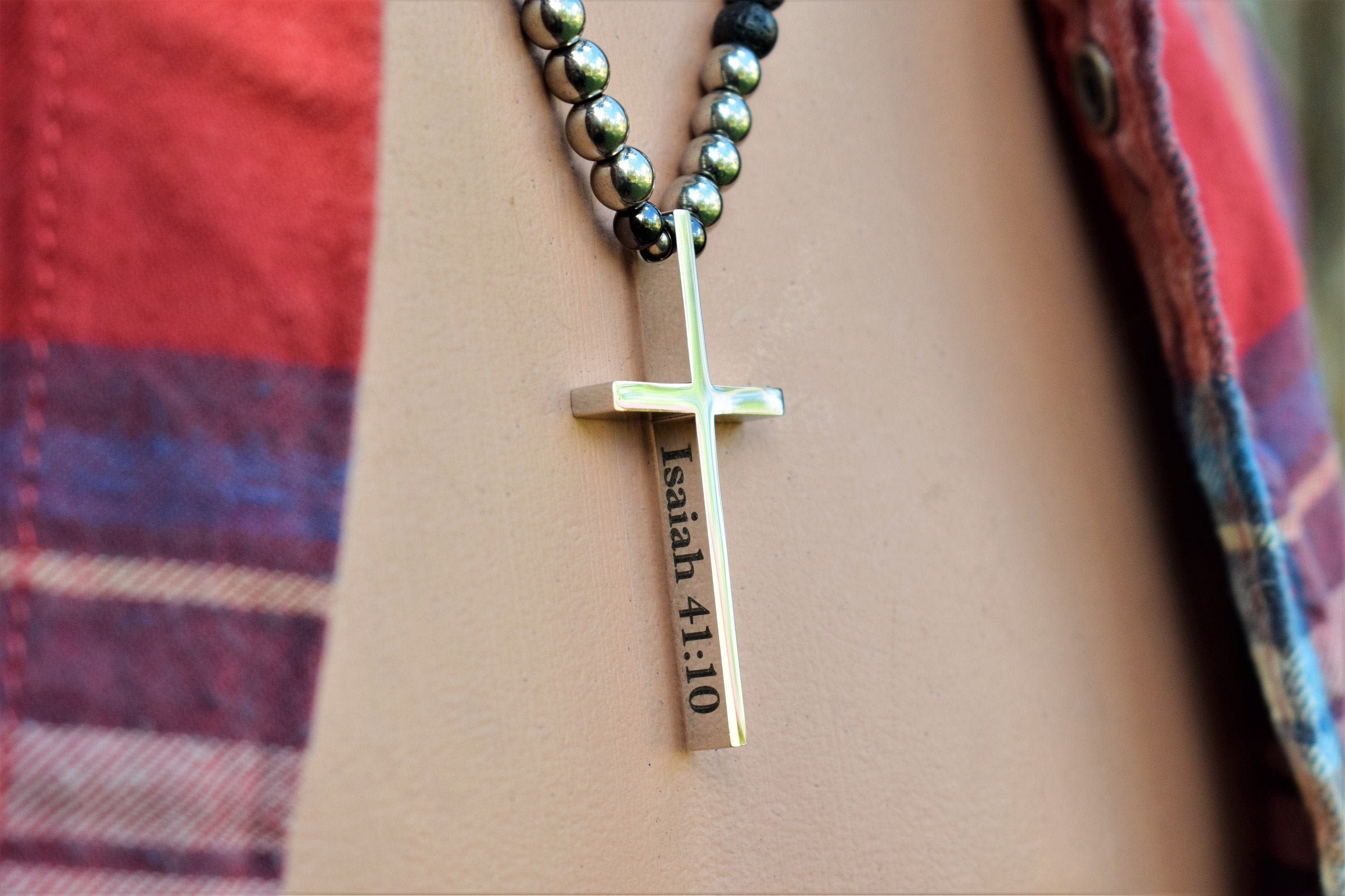 Personalized cross necklace men personalised engraved cross Etsy