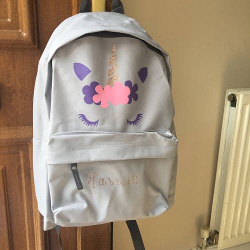 Unicorn Backpack Personalised Backpack Girls Backpack Etsy
