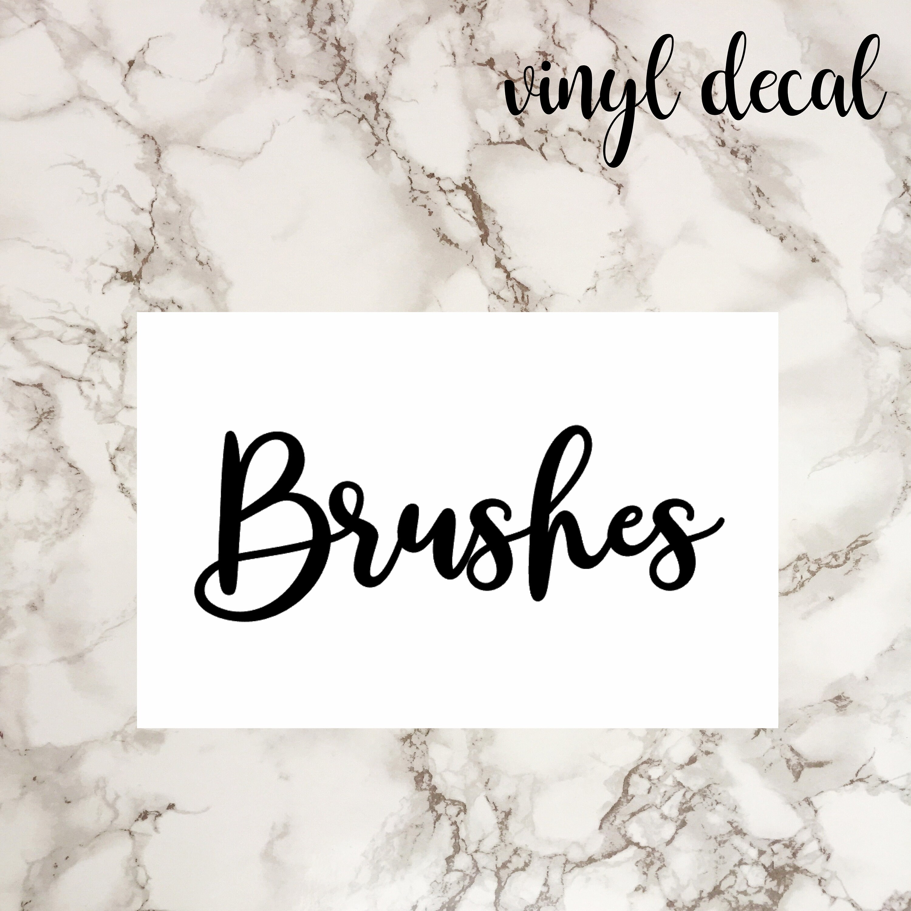 Makeup Label BRUSHES Makeup Decal Makeup sticker Make up Etsy