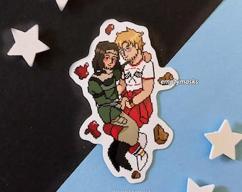 Project Hail Mary x Iron Lung Pixel Cuddles Sticker - Ryland Grace, Simon, The Convict, BloodyMary