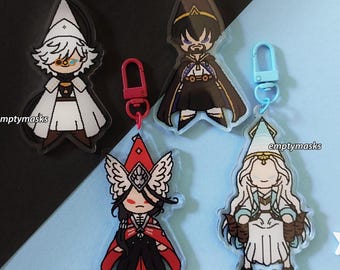 Witch Hat Atelier Pixel Chibi Keychains - Qifrey, Olruggio, Easthies, Beldaruit