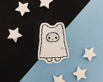 Cat Ghost Pixel Critter Stickers - Sylvanian Families, Calico Critters