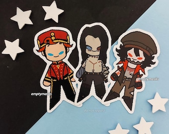 Deadlock Pixel Chibi Stickers - Doorman, Victor, Drifter