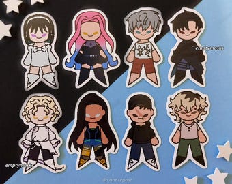 Alien Stage Pixel Chibi Stickers - Mizi, Sua, Till, Ivan, Luka, Hyuna, Isaac, Dewey, ALNST