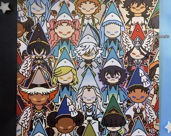 Witch Hat Atelier 210mm Square Print - Coco, Agott, Richeh, Tetia, Euini, Qifrey, Olruggio, Easthies, Beldaruit, Alaira, Jujy, Hieheart