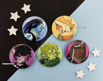 Cookie Button Badges - Shadow Milk, Pure Vanilla, Black Sapphire, Wind Archer, Dark Cacao