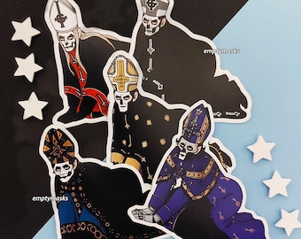 Ghost Baby Girl Stickers - Papa Emeritus, Papa Primo, Papa Secondo, Papa Terzo, Cardinal Copia, Papa Perpetua