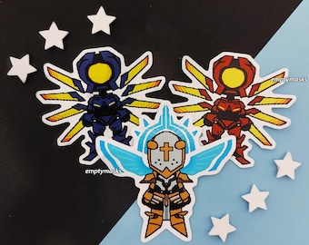 Ultrakill Pixel Chibi Stickers - V1, V2, Gabriel