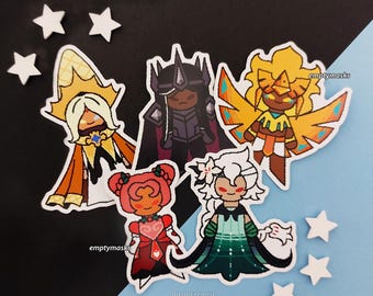 Cookie Pixel Chibi Stickers - Pure Vanilla, Dark Cacao, Golden Cheese, Hollyberry, White Lily