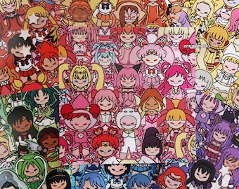 Magical Girls (and Boys) 210mm Square Prints - Sailor Moon, Tokyo Mew Mew, Shugo Chara, Mermaid Melody, PreCure, DoReMi, PPGZ, Winx Club