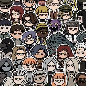 Fear and Hunger Stickers - Termina, Cahara, D'arce, Enki, Ragnvaldr, Le'Garde, Crow Mauler, Pocketcat, Daan, O'saa, Marina, Samarie, Henryk