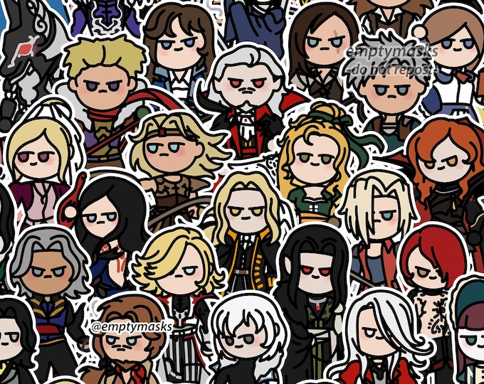 Castlevania Stickers - Alucard, Dracula, Richter Belmont, Soma, Trevor ...