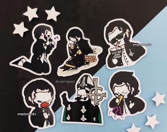 Ghost Silly Pixel Stickers - Papa Terzo, Papa Secondo