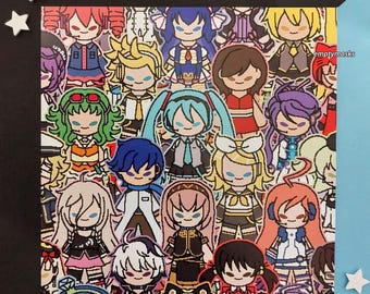 VSynths 210mm Square Print - Vocaloid, Hatsune Miku, Kagamine Rin, Len, Megurine Luka, Kaito, Meiko, Gumi, Gakupo, Kasane Teto, Neru