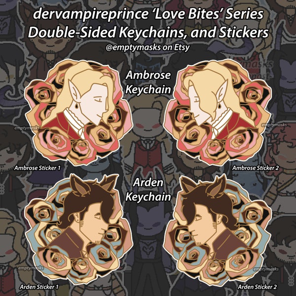 dervampireprince Love Bites - Double-Sided Acrylic Keychains, and Stickers