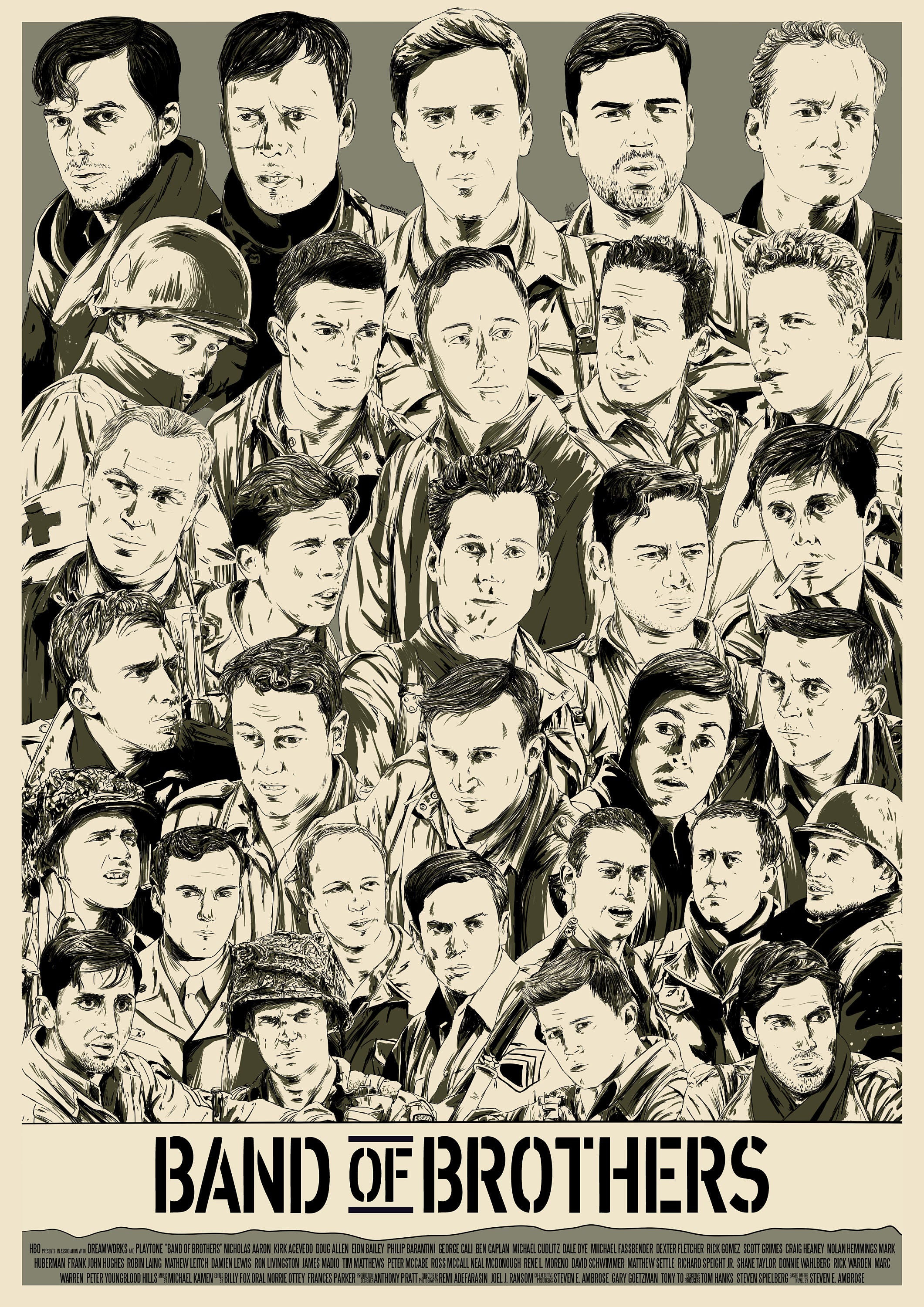 Band of Brothers Classic War TV Show Large Poster Art Print Gift A0 A1 A2 A3 A4 