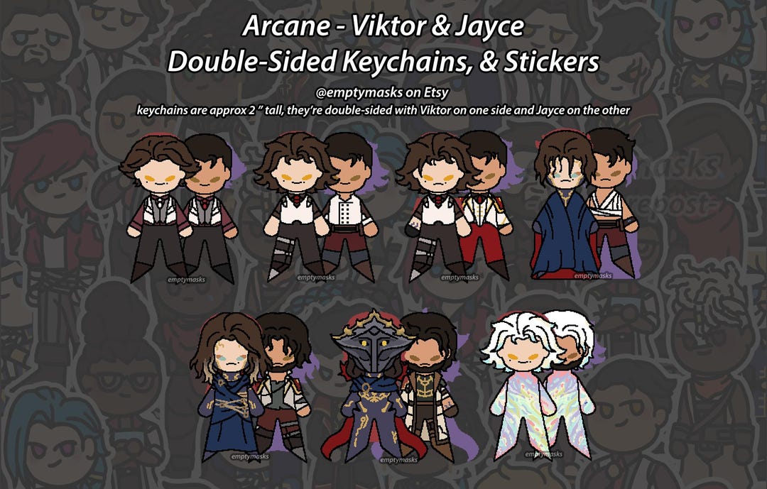 Arcane Jayvik Double-sided Keychains and Stickers - Viktor