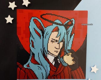 Vocaloid 148mm Square Print - Fallen Angel Lucifer Hatsune Miku