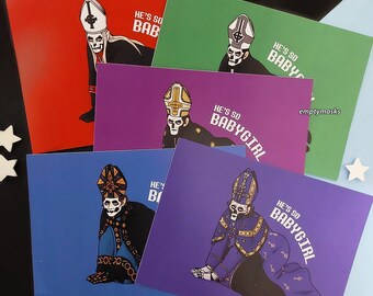 Ghost Baby Girl A6 Prints - Papa Emeritus, Papa Primo, Papa Secondo, Papa Terzo, Cardinal Copia, Papa Perpetua