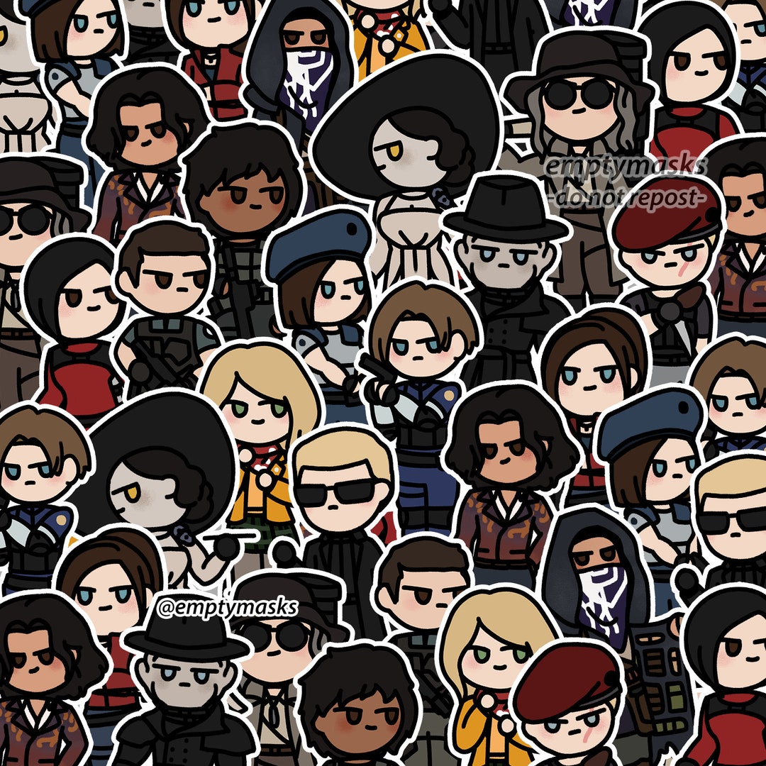 Resident Evil Chibi Stickers 3 Remake/4/code Veronica 