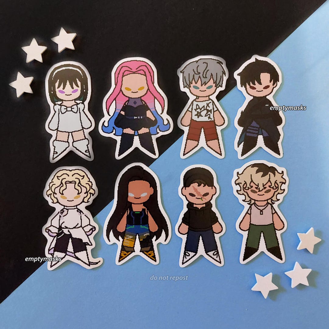 Alien Stage Pixel Chibi Stickers - Mizi, Sua, Till, Ivan, Luka, Hyuna ...