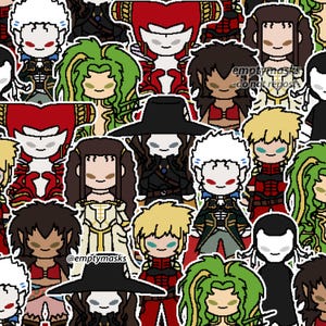 Vampirjäger D Bloodlust Stickers - Bengé, Carmilla, Caroline, Charlotte Elbourne, D, Leila nylon, Mashira, Meier Link