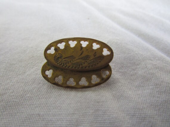 Antique Victorian Engraved Small Brooch - image 1