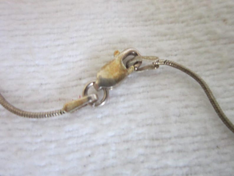 Retro Sterling Silver Snake Chain Necklace with Puzzle piece Pendant Possibilities I Am