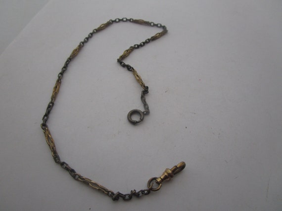 Antique Gold Filled Fancy Link Pocket Watch Chain - image 1