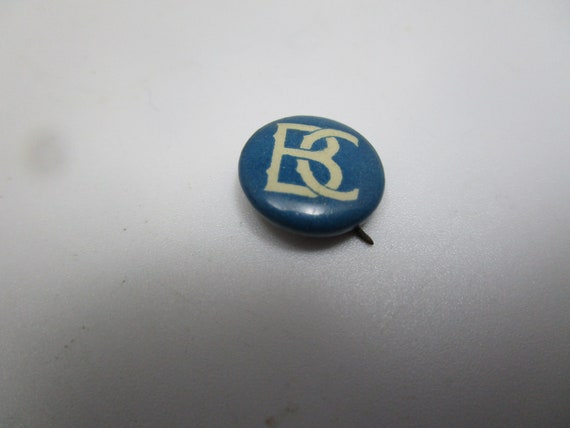 C !910 Antique Celluloid  " B C " Pinback Button … - image 1
