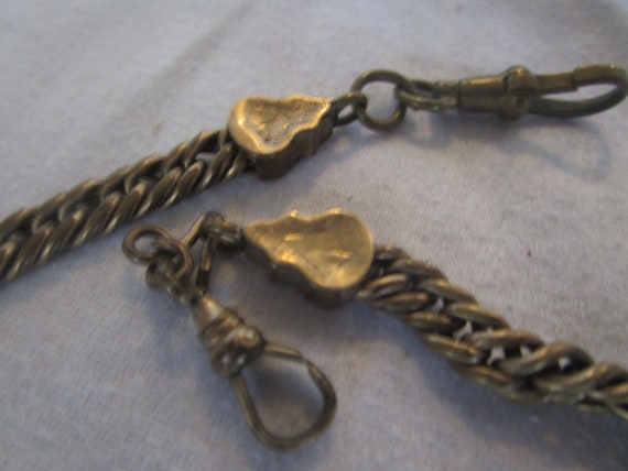 19th C Antique Victorian Pocket Watch Chain with … - image 2