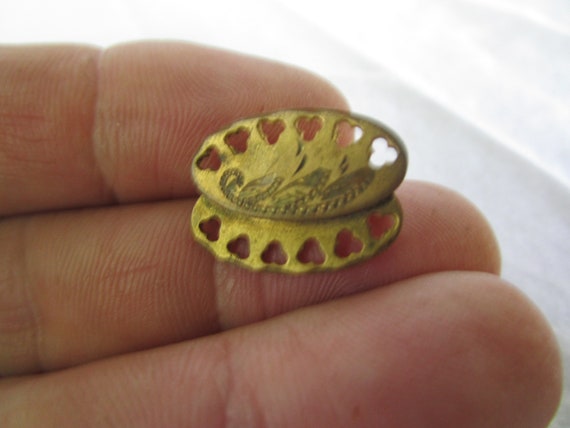 Antique Victorian Engraved Small Brooch - image 3