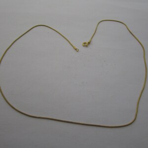 Vintage 18 inch Gold Plated Sterling Silver Snake Chain Necklace