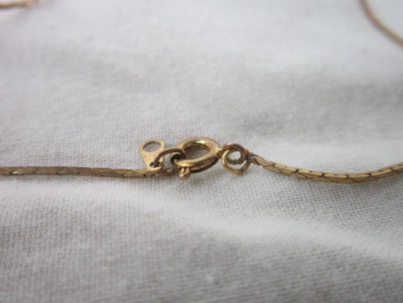 Vintage Gold Tone Box Chain with Gold Balls /& Faux Pearls