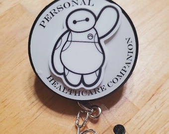 Personal Healthcare Companion Baymax inspired badge reel