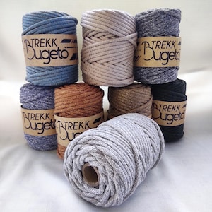 Polyester macrame cord, Macrame, Baskets, Placemat, Yarn Rope for Crafts, Home Decor, DIY Projects, Fancy yarn, crochet table runner