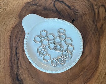 Hexagon Stitch Markers Set of 20 - Silver