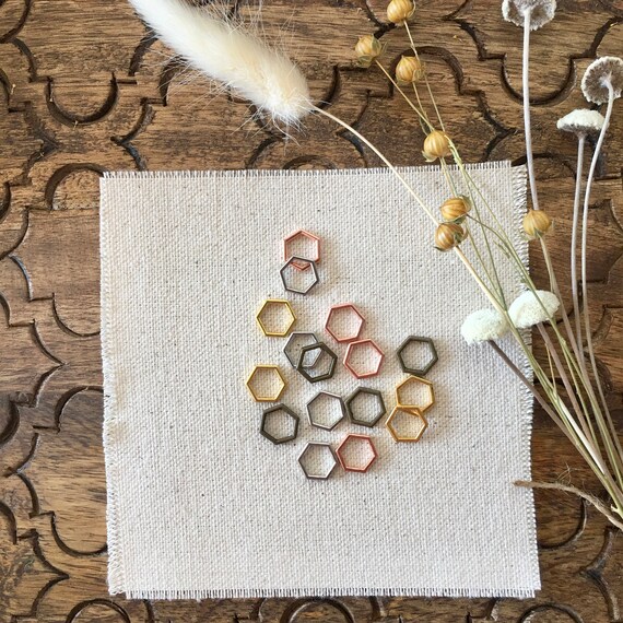 Hexagon Stitch Markers Set of 20 Variety Pack Etsy