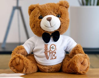 Osito de peluche Love Teddy: regalo adorable para niños, parejas, día de San Valentín, compañero tierno y tierno, decoración del hogar
