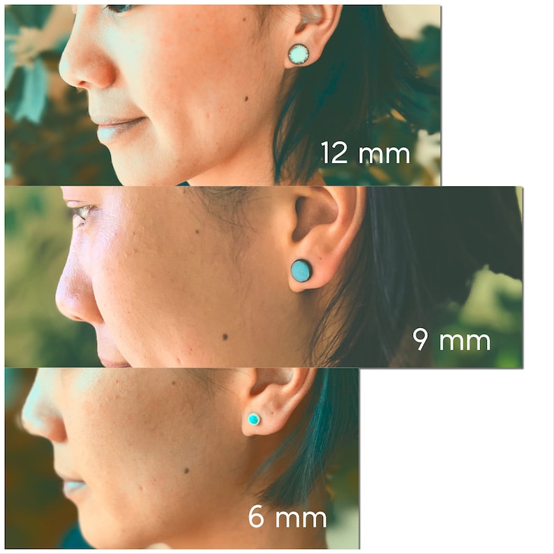 Minimalist Zen Style Porcelain Jewelry | Ceramic Ear Studs, handcrafted, earrings silverplated image 5
