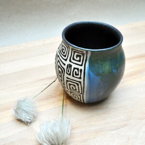 Stoneware Cup with Asian Flair, handmade, Designer Piece image 4